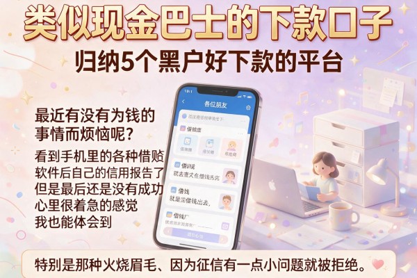 类似现金巴士的下款口子，归纳5个黑户好下款的平台