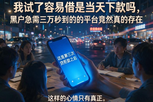 我试了容易借是当天下款吗，黑户急需三万秒到的的平台竟然真的存在