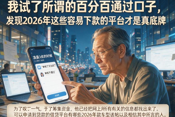 我试了所谓的百分百通过口子，发现2026年这些容易下款的平台才是真底牌