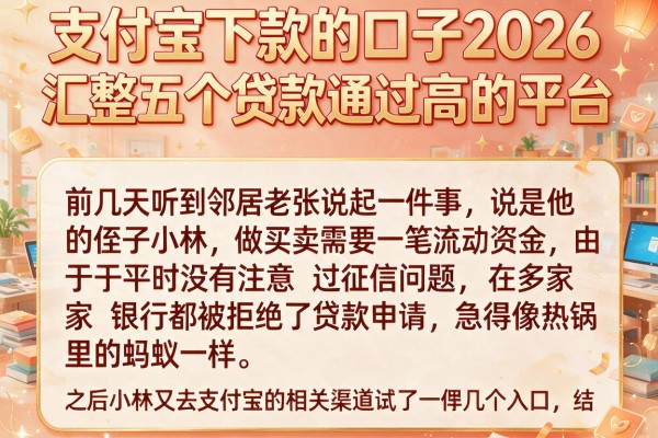 支付宝下款的口子2026，汇整五个贷款通过高的平台
