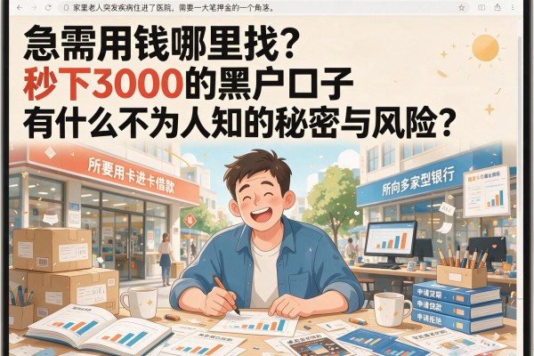 急需用钱哪里找？秒下3000的黑户口子有什么不为人知的秘密与风险？