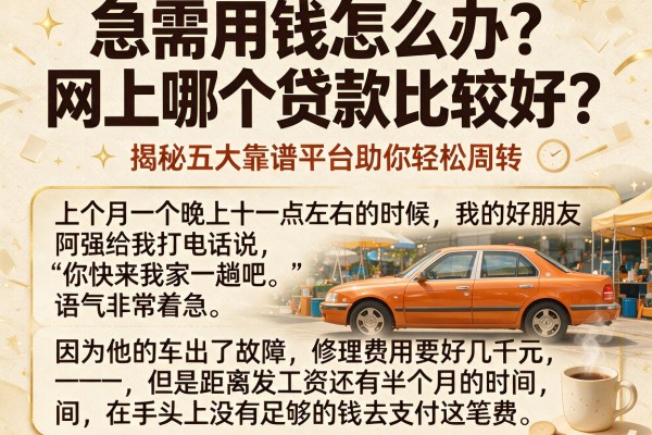 急需用钱怎么办？网上哪个贷款比较好？揭秘五大靠谱平台助你轻松周转