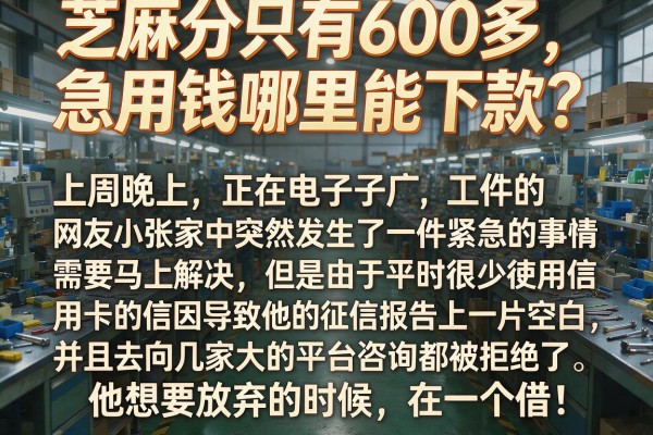 芝麻分只有600多，急用钱哪里能下款？求大神推荐几个靠谱口子！