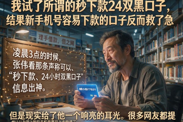 我试了所谓的秒下款24双黑口子，结果新手机号容易下款的口子反而救了急
