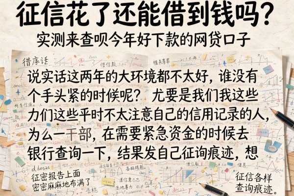 征信花了还能借到钱吗？实测来查呗今年好下款的网贷口子