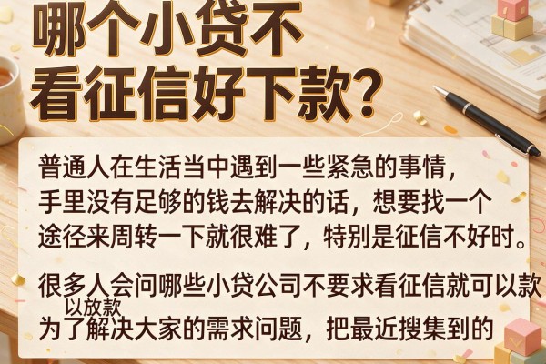 哪个小贷不看征信好下款？整理了几个门槛偏低的口子