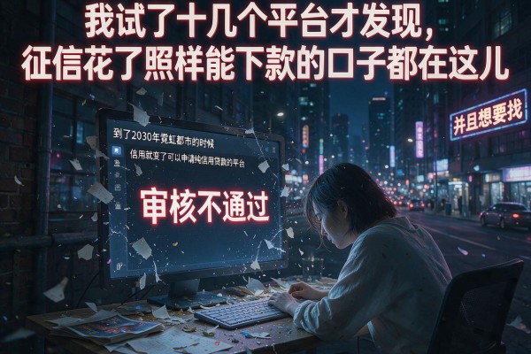 我试了十几个平台才发现，征信花了照样能下款的口子都在这儿
