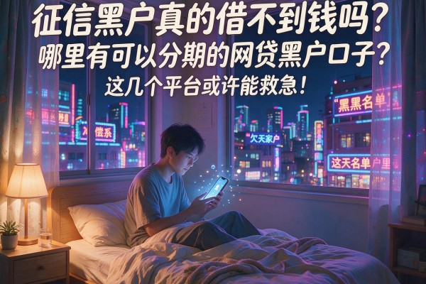 征信黑户真的借不到钱吗？哪里有可以分期的网贷黑户口子？这几个平台或许能救急！