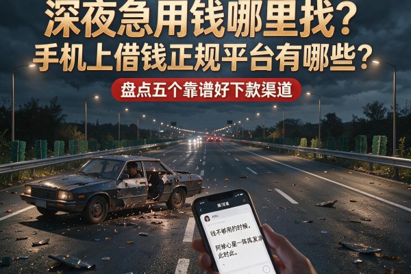 深夜急用钱哪里找？手机上借钱正规平台有哪些？盘点五个靠谱好下款渠道