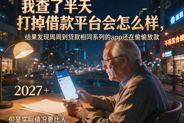 我查了半天打掉借款平台会怎么样，结果发现周周到贷款相同系列的app还在偷偷放款