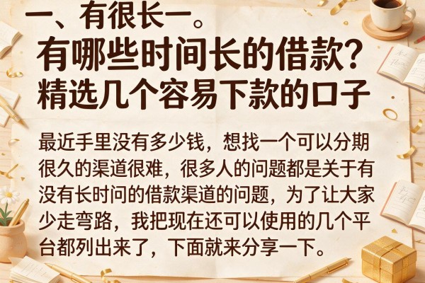 有哪些时间长的借款？精选几个容易下款的口子