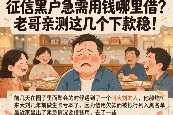 征信黑户急需用钱哪里借？老哥亲测这几个下款稳！