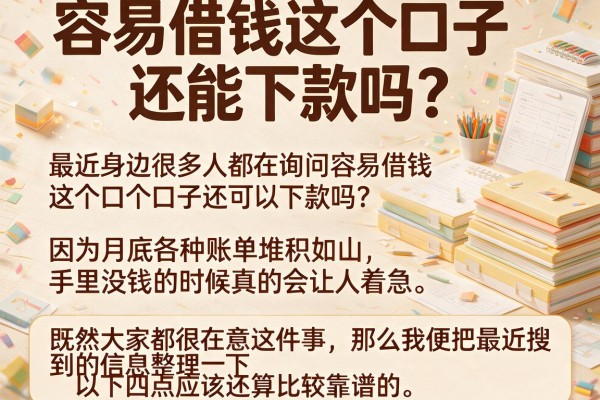 容易借钱这个口子还能下款吗？实测这些渠道依然有戏