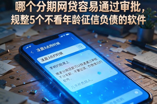 哪个分期网贷容易通过审批,规整5个不看年龄征信负债的软件
