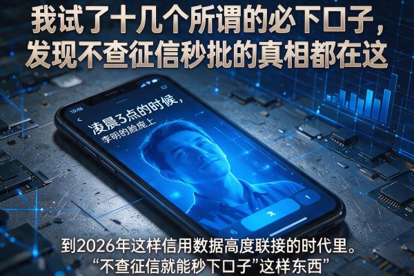 我试了十几个所谓的必下口子，发现不查征信秒批的真相都在这