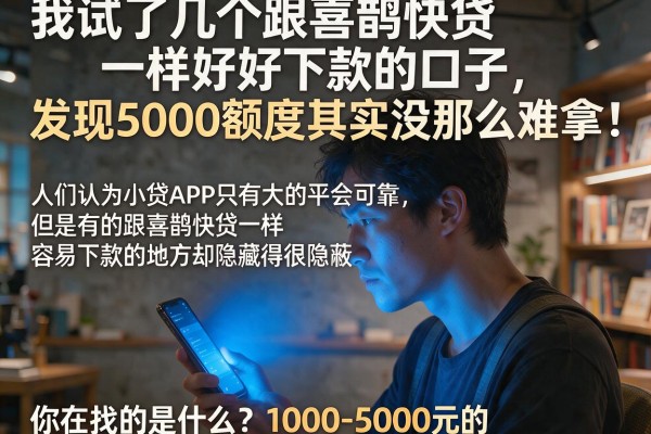 我试了几个跟喜鹊快贷一样好下款的口子，发现5000额度其实没那么难拿