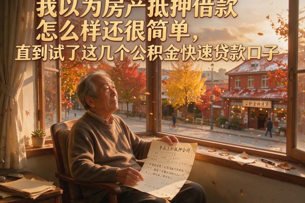 我以为房产抵押借款怎么样还很简单，直到试了这几个公积金快速贷款口子