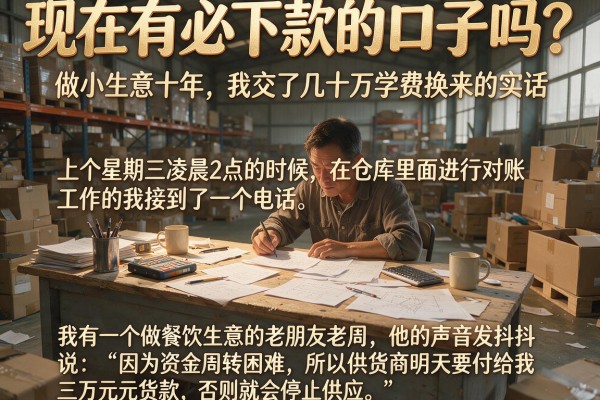 现在有必下款的口子吗？做小生意十年，我交了几十万学费换来的实话