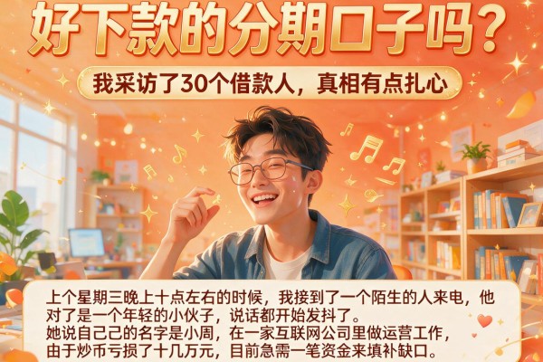 好下款的分期口子吗？我采访了30个借款人，真相有点扎心