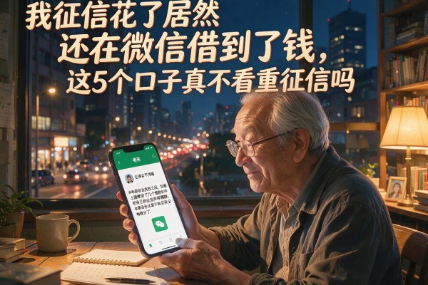 我征信花了居然还在微信借到了钱，这5个口子真不看重征信吗