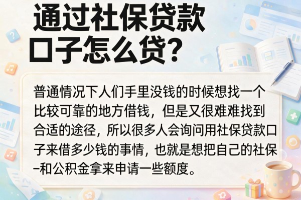 通过社保贷款口子怎么贷？整理了几个能下款的渠道