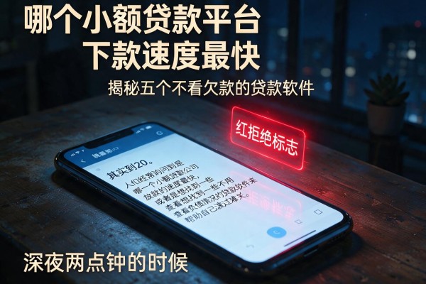 哪个小额贷款平台下款速度最快，揭秘五个不看欠款的贷款软件
