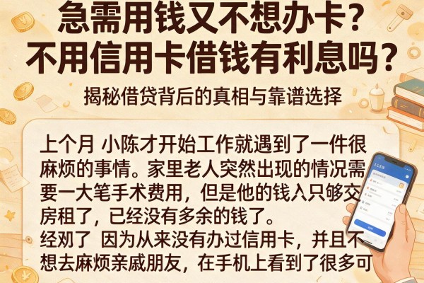 急需用钱又不想办卡？不用信用卡借钱有利息吗？揭秘借贷背后的真相与靠谱选择