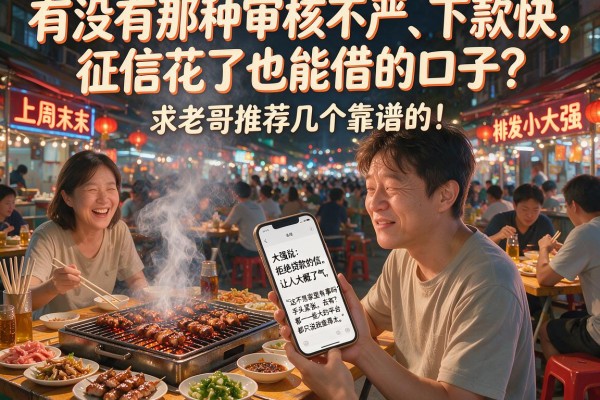 有没有那种审核不严、下款快，征信花了也能借的口子？求老哥推荐几个靠谱的！