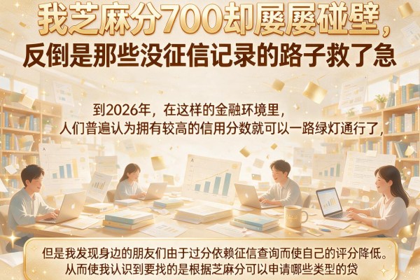 我芝麻分700却屡屡碰壁，反倒是那些没征信记录的路子救了急