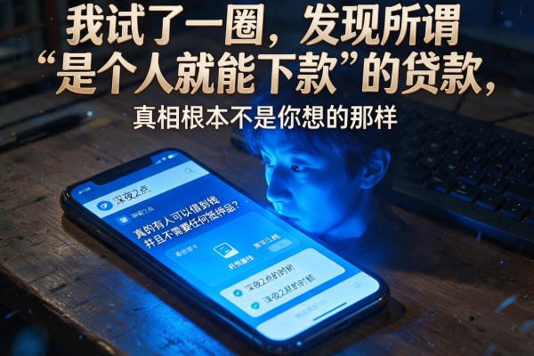 我试了一圈，发现所谓“是个人就能下款”的贷款，真相根本不是你想的那样
