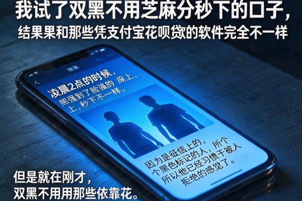 我试了双黑不用芝麻分秒下的口子，结果和那些凭支付宝花呗贷款的软件完全不一样