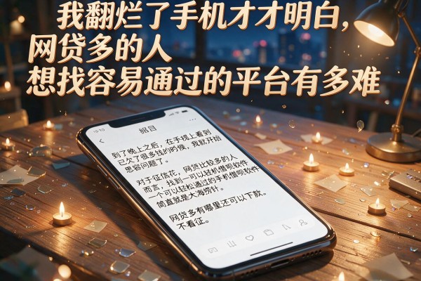 我翻烂了手机才明白，网贷多的人想找容易通过的平台有多难
