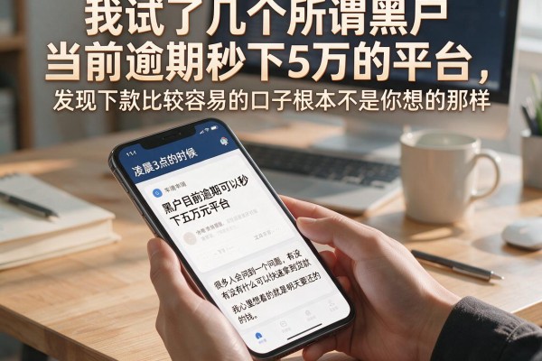我试了几个所谓黑户当前逾期秒下5万的平台，发现下款比较容易的口子根本不是你想的那样