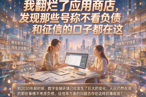我翻烂了应用商店，发现那些号称不看负债和征信的口子都在这