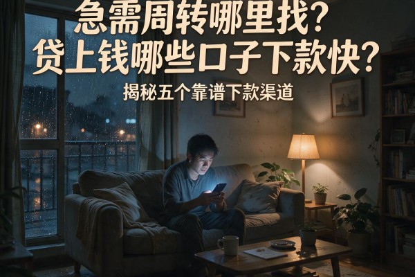 急需周转哪里找？贷上钱哪些口子下款快？揭秘五个靠谱下款渠道