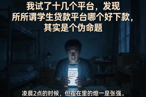 我试了十几个平台,发现所谓学生贷款平台哪个好下款,其实是个伪命题