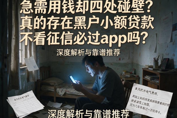 急需用钱却四处碰壁？真的存在黑户小额贷款不看征信必过app吗？深度解析与靠谱推荐