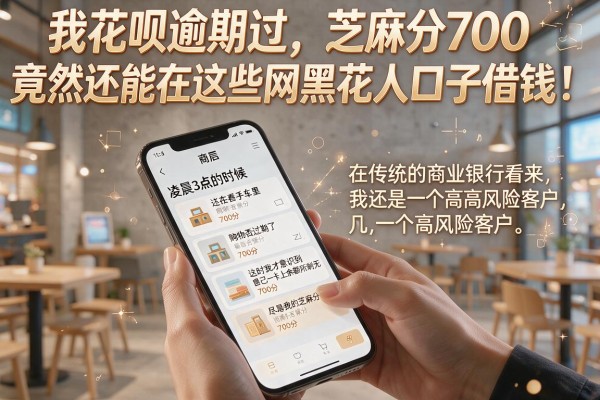 我花呗逾期过，芝麻分700竟然还能在这些网黑花口子借钱