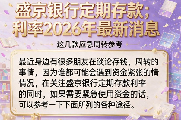 盛京银行定期存款利率2026年最新消息，这几款应急周转参考