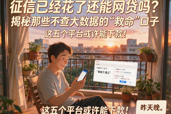 征信已经花了还能网贷吗？揭秘那些不查大数据的“救命”口子，这五个平台或许能下款！
