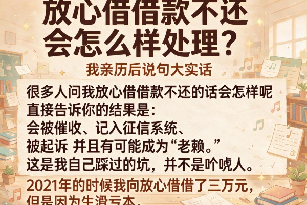 放心借借款不还会怎么样处理？我亲历后说句大实话