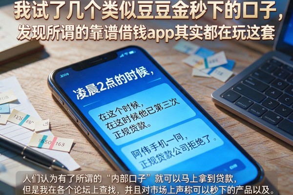 我试了几个类似豆豆金秒下的口子，发现所谓的靠谱借钱app其实都在玩这套