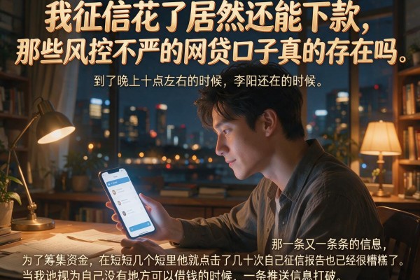 我征信花了居然还能下款，那些风控不严的网贷口子真的存在吗