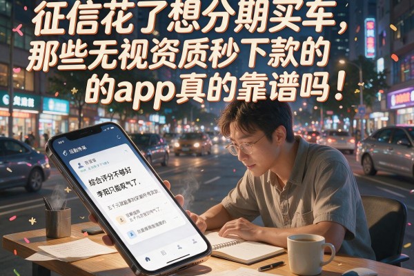 征信花了想分期买车，那些无视资质秒下款的app真的靠谱吗