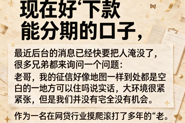 现在好下款能分期的口子，详细阐述五个利息低的网贷口子