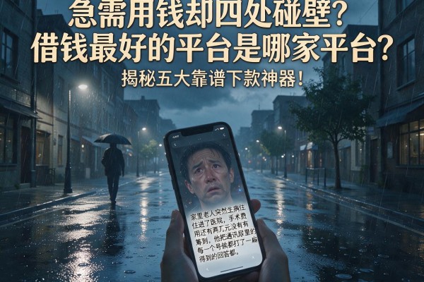 急需用钱却四处碰壁？借钱最好的平台是哪家平台？揭秘五大靠谱下款神器！