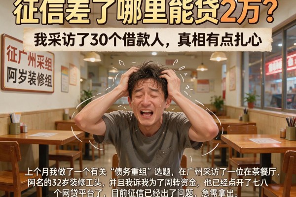 征信差了哪里能贷2万？我采访了30个借款人，真相有点扎心