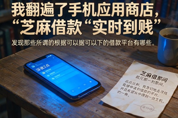 我翻遍了手机应用商店,发现那些所谓的根据可以下的借款平台有哪些,其实大部分都不如芝麻借款实时到账速借软件靠谱