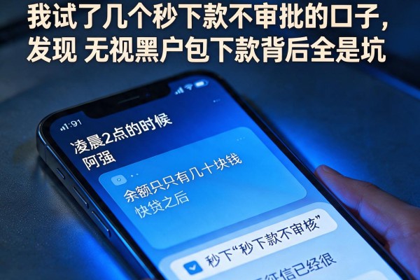 我试了几个秒下款不审批的口子,发现无视黑户包下款背后全是坑