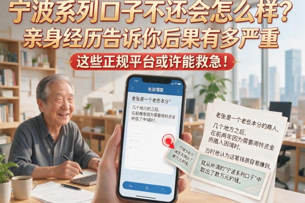 宁波系列口子不还会怎么样？亲身经历告诉你后果有多严重，这些正规平台或许能救急！